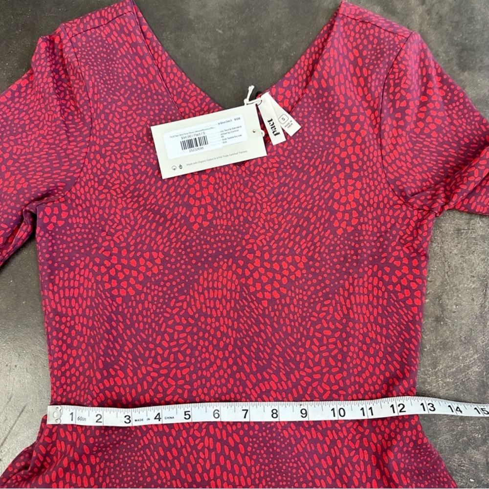 NWT Pact Organic Cotton Bland 3/4 Sleeve Modest Midi Length Party Dress - Picture 5 of 10